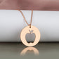 Sterling Silver Apple Necklace, Silver Teacher Necklace, Gold Apple Necklace, gift for teacher, teacher days gift, vegan vegetarian gift.