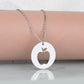 Sterling Silver Apple Necklace, Silver Teacher Necklace, Gold Apple Necklace, gift for teacher, teacher days gift, vegan vegetarian gift.
