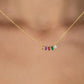 Drop Birthstone Necklace, Family Birthstone Necklace, Birthstone Jewelry, Tear Drop Birthstone Necklace - Geniune Jewellery