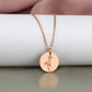 Rose Necklace, Flower Necklace, Disc Necklace, Engraved Jewellery, Gift For Her, birthday gift for wife, flower girl gift, bridesmaid gift.