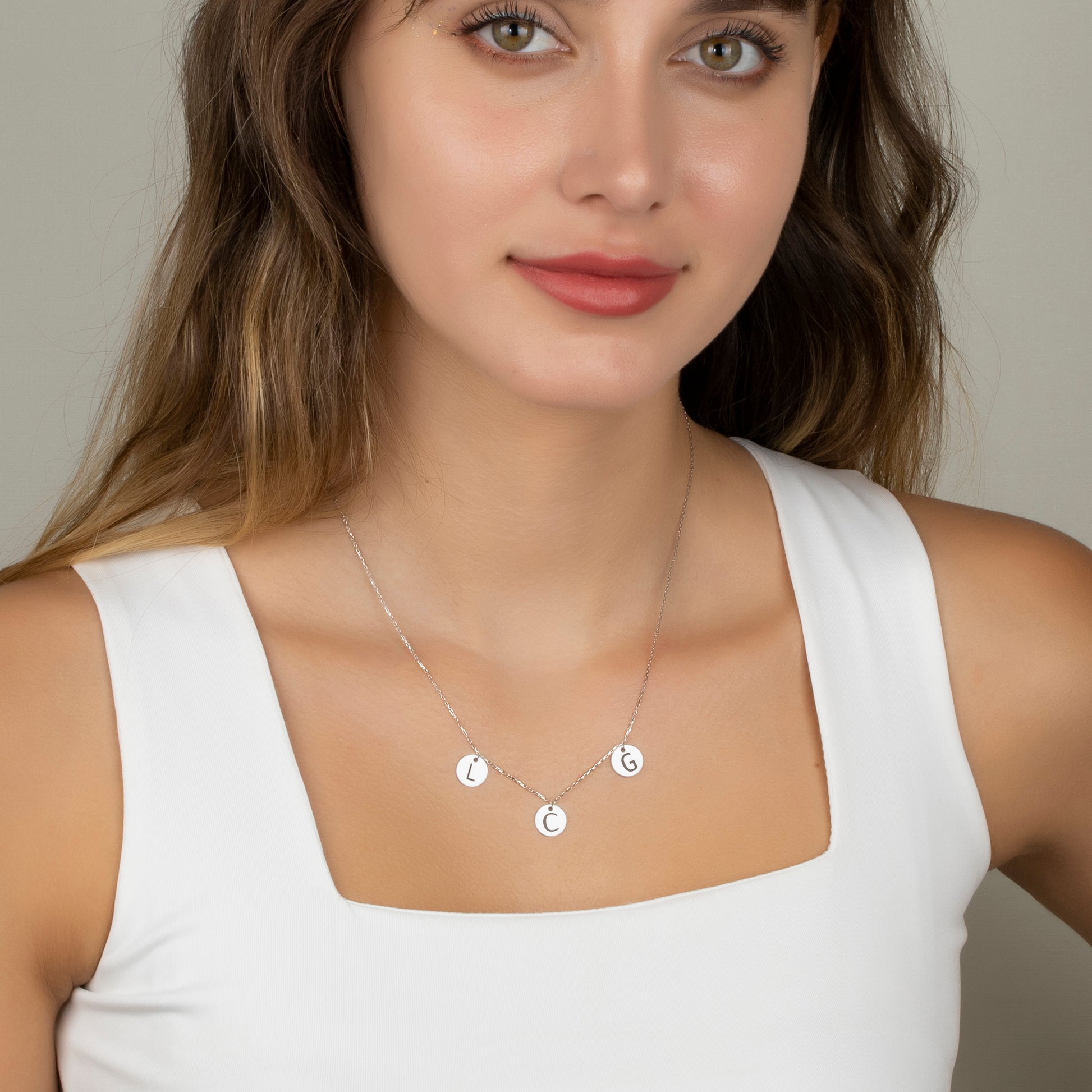 Dainty Monogram Necklace, Custom Silver Initial Necklace – Geniune Jewellery