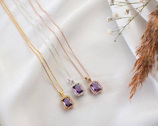 Natural Amethyst Necklace, Amethyst Quartz, Amethyst Pendant, Natural Gemstone, Necklace For Women, Gift For Friends.