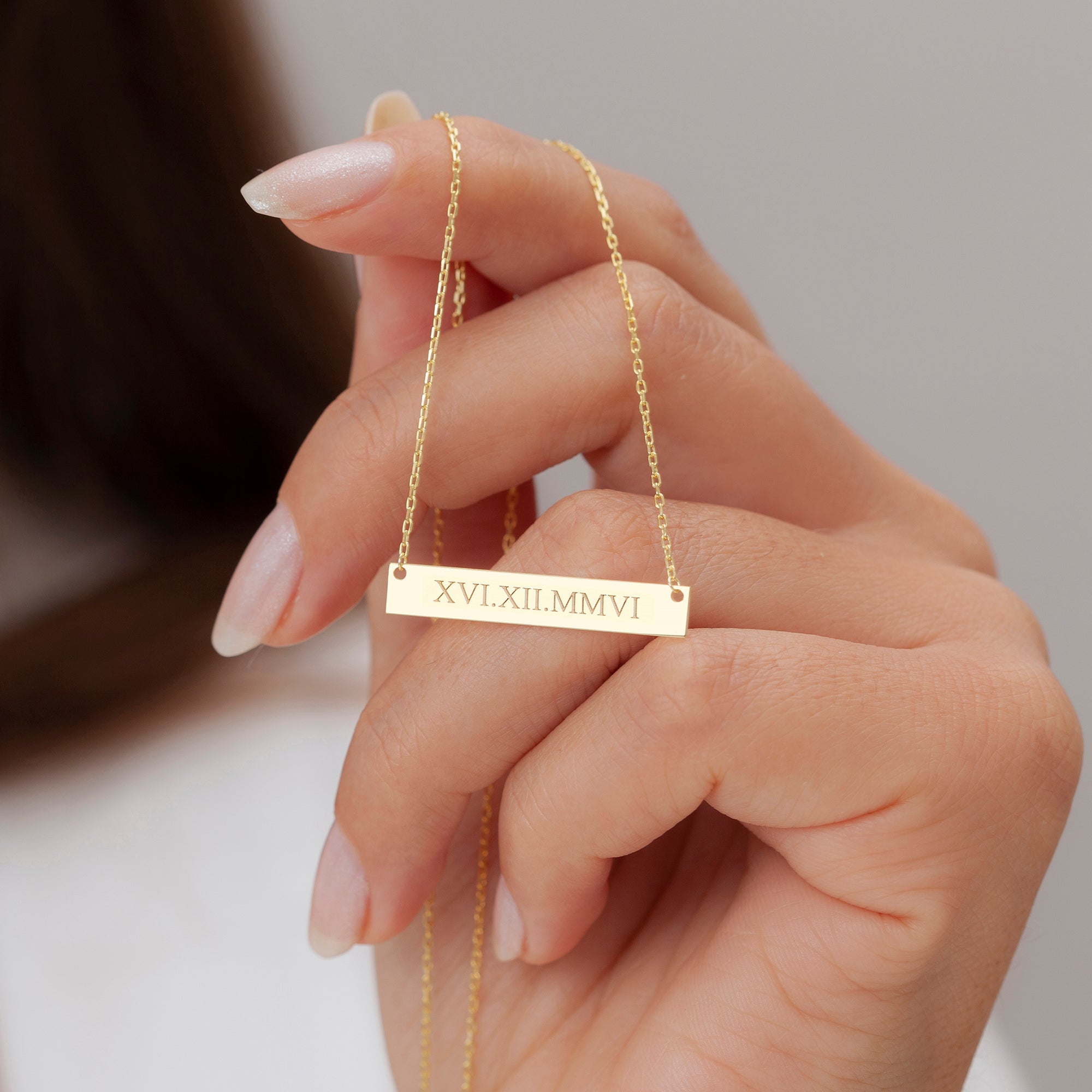 Gold Date and Initial Necklace - Lulu + Belle Jewellery
