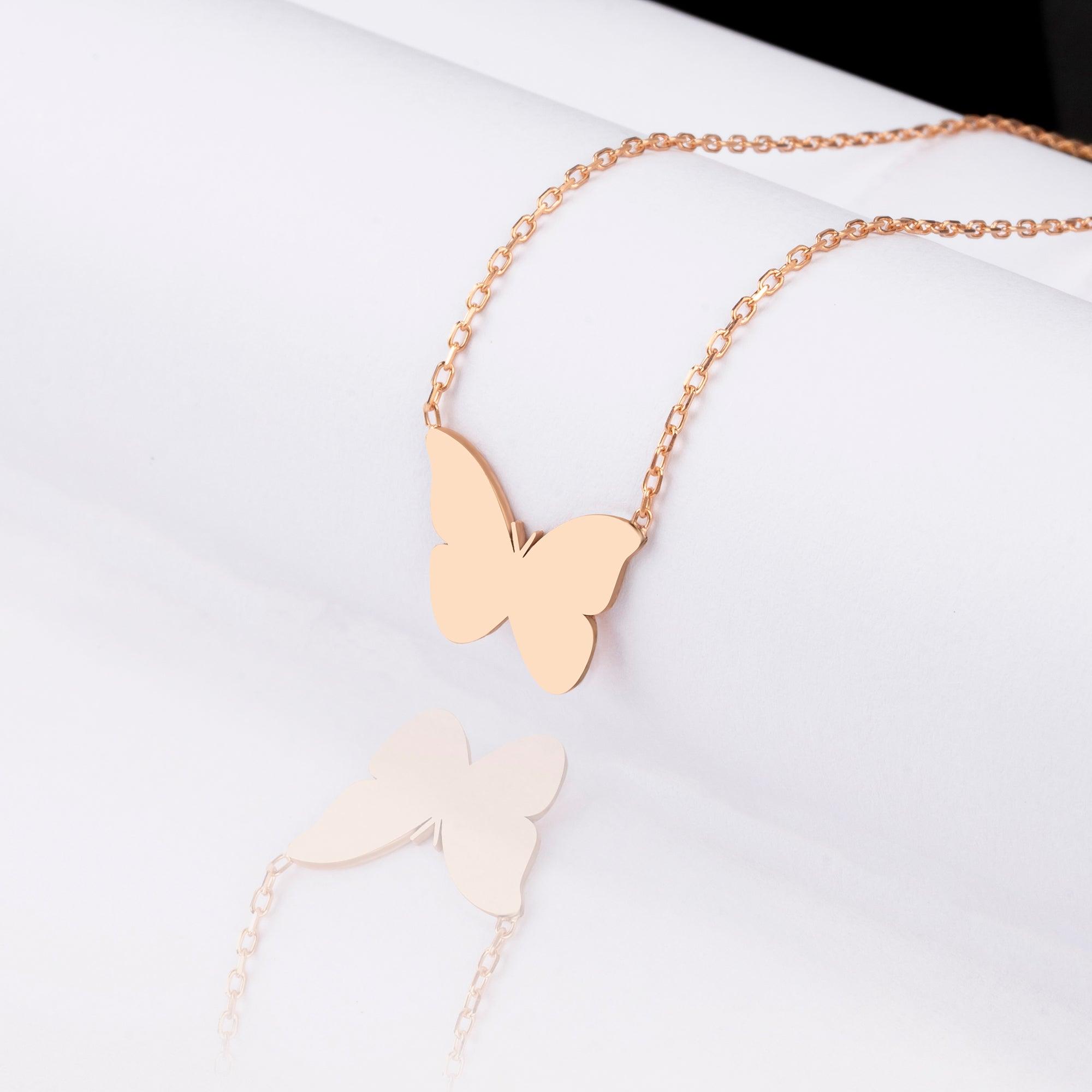 AT Ladies Zone - Butterfly initial necklace
