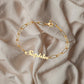 Custom Name Anklet, Gold Name Anklet, Handwritten name Anklet, Personalized Letter Anklet - Geniune Jewellery