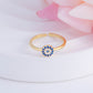 Adjustable Sterling Silver Evil Eye Ring, Protection Ring for Her, Good Luck Ring, Cz Stones Evil Eye Ring, Stackable Cz Ring, gift for BFF
