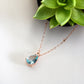 Aquamarine Necklace, March Birthstone Necklace, Gemstone Necklace, mothers day Necklace, Minimalist Necklace, valentines day necklace