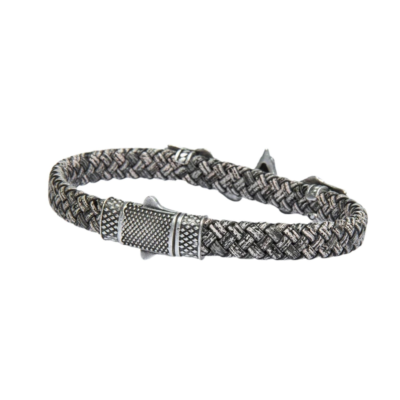 Mens bracelet gray cord bracelet for men with long bronze bar grey cord  bracelet for men gift for him mens jewelry stack bracelet  Shani  Adi  Jewelry