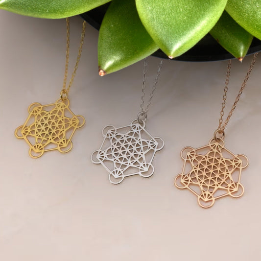 Metatron Necklace, Spiritual Necklace, Faith Necklace, Spiritual Jewelry, Sacred Geometry Jewelry, Metatron Cube Pendant, Meditation Jewelry