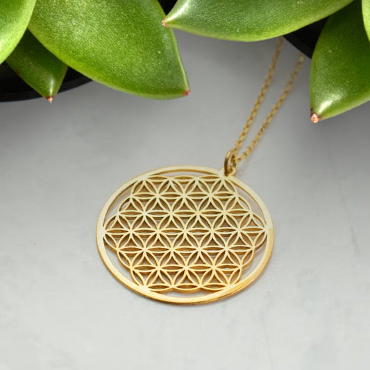 Flower Of Life Necklace, Seed Of Life jewelry, Silver Life Flower Pendant, Mandala Jewelry, Gift For her, spiritual necklace, Yoga jewelry,