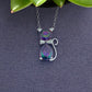 Sterling Silver Cat Necklace, Cat Lover Gifts, Tiny Kitten Pendant Necklace, Gift for Animal Lovers, Kitty necklace, Cute Cat necklace