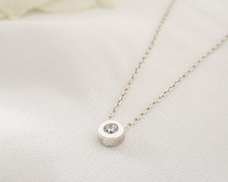 Solitaire Necklace, Silver Solitaire, Black Friday Sale, Necklace For Women, Gift For Her, Gift For Women, Birthday Gift.